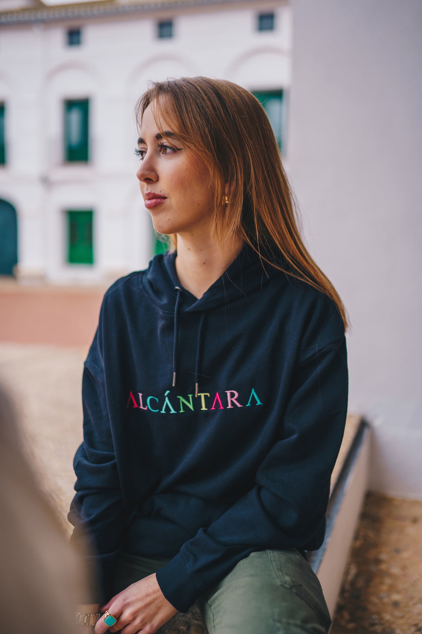 Sudadera negra "Rainbow"